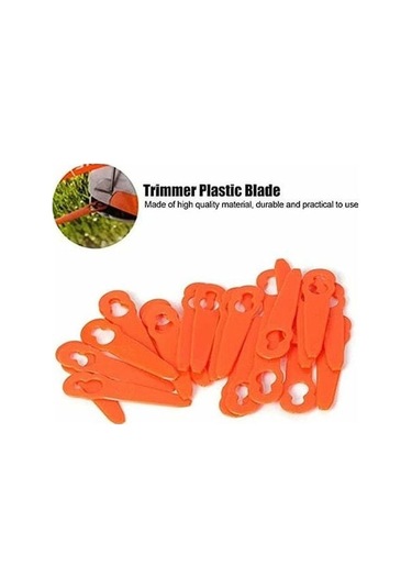 Lemestar Bahçe Çimlendirme Makinesi Aksesuarı - Fsa45 Plastik Kalebik Şekilli Bıçak L83 - 100 Adet