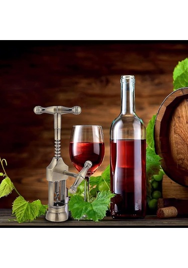 Şarap Açacağı Şarap Şişe Açacağı Şişe Açacağı Taşınabilir Retro Kırmızı Şarap Şişe Mantarı Diğer