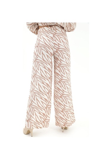 Zebra Desenli Alt Üst İkili Takım - Bej-bej Bej