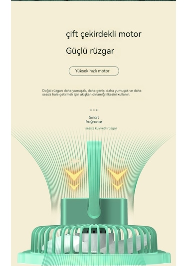 Usb Masaüstü Fanı Şarj Edilebilir Döngü Yüksek Rüzgar Fanı 000-beyaz