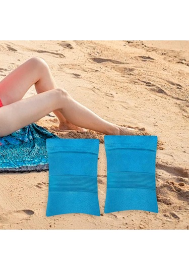 Dolıty 2x Kum Temizleme Çantası Açık Hava Su Küçük-mavi MAvi