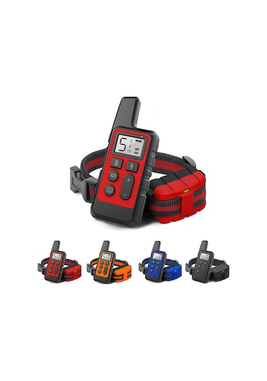 Geeksen Köpek Eğitimi Kemer: Titreşim/şok/ipucu Modları, 500m Uzaklık, 2 Kanal, 100 Seviye Ayar, Usb Şarjlı, Kırmızı