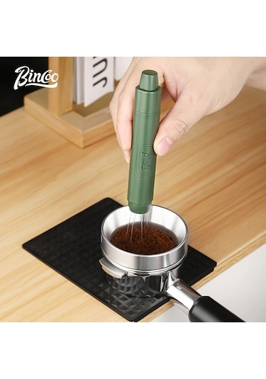 Dashanshop Bıncoo Beyaz Manyetik Paslanmaz Çelik Kahve Tozu İğnesi - Espresso Karıştırma Ve Düzleştirme Aleti Beyaz