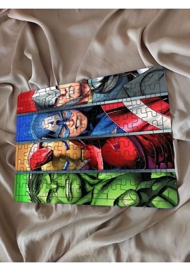 Çocuk Puzzle Ahşap Marvel 2 108 Parça Mobilya