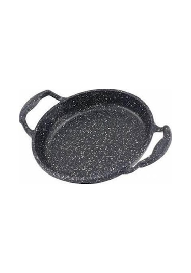 Tam Döküm Bio Granit 20 Cm Sahan 3 Mm Tava Kapsül Taban Siyah