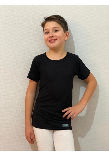 Aqua Cm2507 Unisex Kısa Kol Çocuk Fanila Siyah