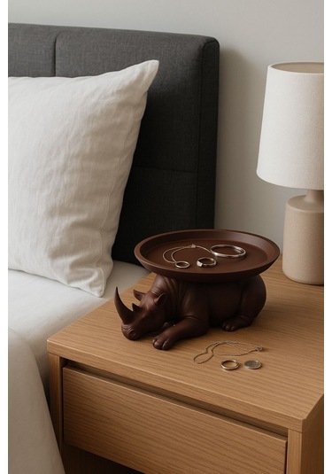 Oxyteez Kahve Temalı Dekoratif Obje Kahverengi Renk Reçine Tasarım Ev Ve Ofis Dekorasyonu