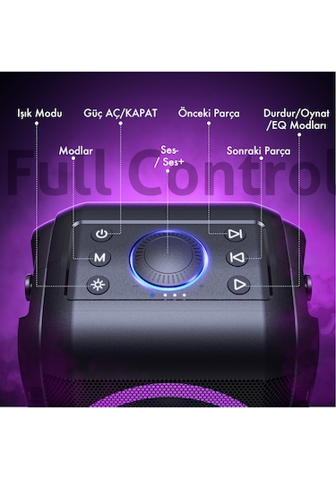 W-King T9-2 180W Partybox 24S Bluetooth 5.0 Hoparlör