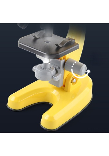 Singree Çocuklar İçin Bilim Keşif Mikroskobu Seti - 100x/400x/1200x Büyütme, Led Işık, Egzersiz Araçları İle - Mavi Pil İçermez Mavi