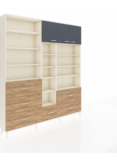 Arges Dolap 17 Raflı 6 Çekmeceli 3 Kapaklı 220x30x243 Aytaşı-antrasit/çam Antrasıt/atlas Çam Arges Dolap 17 Raflı 6 Çekmeceli 3 Kapaklı 220x30x243 Aytaşı-antrasit/çam Antrasıt/atlas Çam