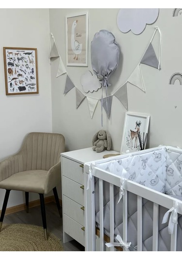 Mamibro Kumaş Bayraklı Işık Zinciri 201246483 Çok Renkli