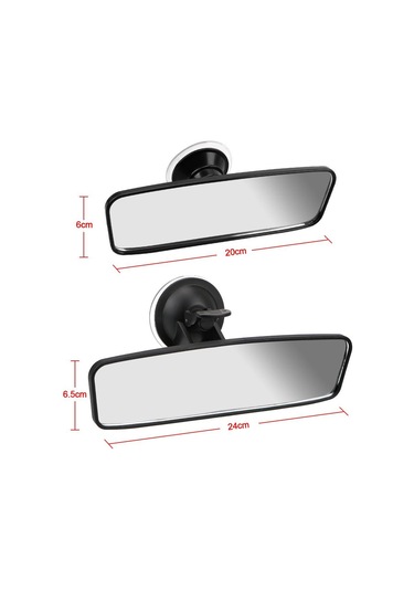 360 Döner Geniş Açılı Dikiz Aynası Araba İç Aksesuarları Araba Dikiz Aynası İç Dikiz Aynası Ayarlanabilir Vantuz Evrensel 200x60 Mm