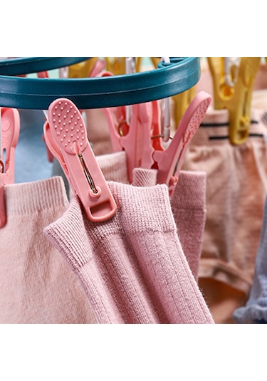 Sarı Elbise Çorap Asın Klip Şapka Askısı Dönebilen Dayanıklı Havlu Mandal Çeşitli Eşyalar Kanca Ev Bahçe Çamaşır Depolama Klip Dolap Organizatör