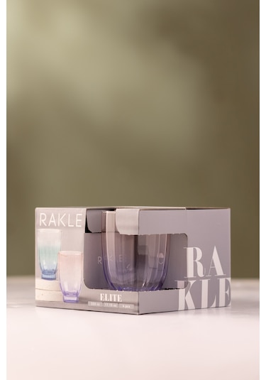 Rakle Elite 4'lü Su Bardağı Seti Mor 320 Cc Renkli