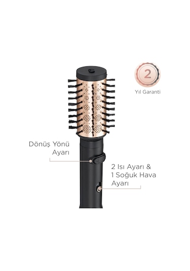 Babyliss AS970E Döner Fırçalı Saç Şekillendirme Seti