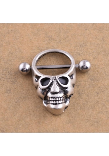 Homyl 2 Adet Cadılar Bayramı Paslanmaz Çelik Kafatası Gümüş