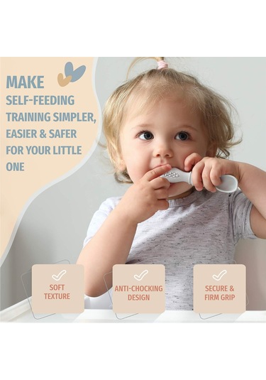 Reedark Bebekler İçin Silikon Kaşık Seti - 4'lü Paket, Bpa İçermez, Diş Dostu, Sağlıklı Beslenme Çok Renkli