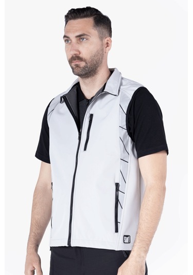 Tiger Softshell Yelek Açık Gri - Siyah