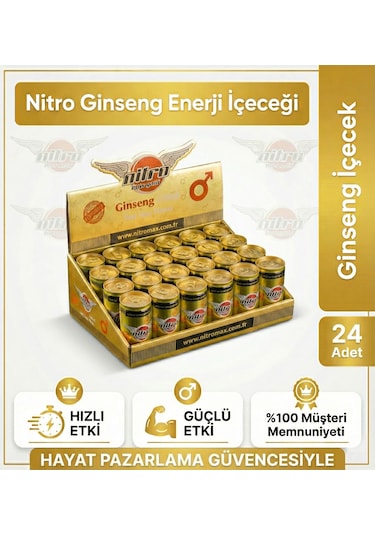 Nitro Max Ginsengli +18 Performans Enerji Içeceği - 24'lü Mega Fırsat Paketi Gizli Gönderim
