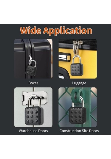 Jokmae Ip67 Su Geçirmez Akıllı Kilit - Parmak İzi/şifre, 10 Kullanıcı, Siyah