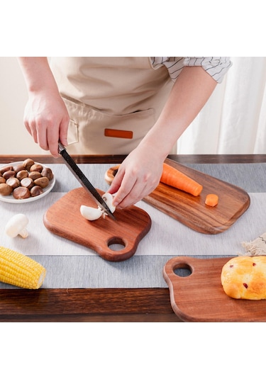 Suntek Ahşap Kesme Tahtası Servis Ekmek Meyve Sebzeler Için Abanoz S