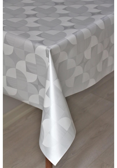 Elyaf Astarlı Silinebilir Pvc Muşamba Masa Örtüsü 68-amrlgeo-gri