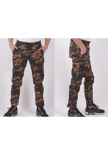 Bel-Paça Lastikli,Cepli Kamuflaj Pantolon-91000-1