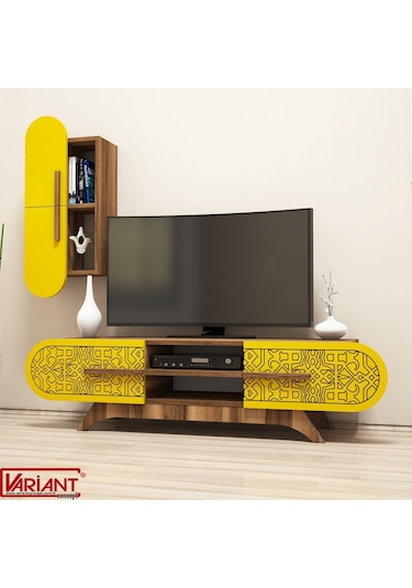 Variant Variant Defne Tv Sehpasi Tv Ünitesi ( Ceviz - Sari )