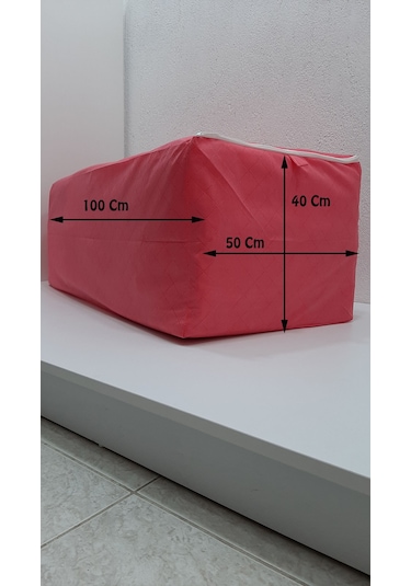 Mef Collection Tela Yorgan Hurcu Mega Fermuarlı Sandık Tipi Baza Altı 10'lu Paket Çok Renkli