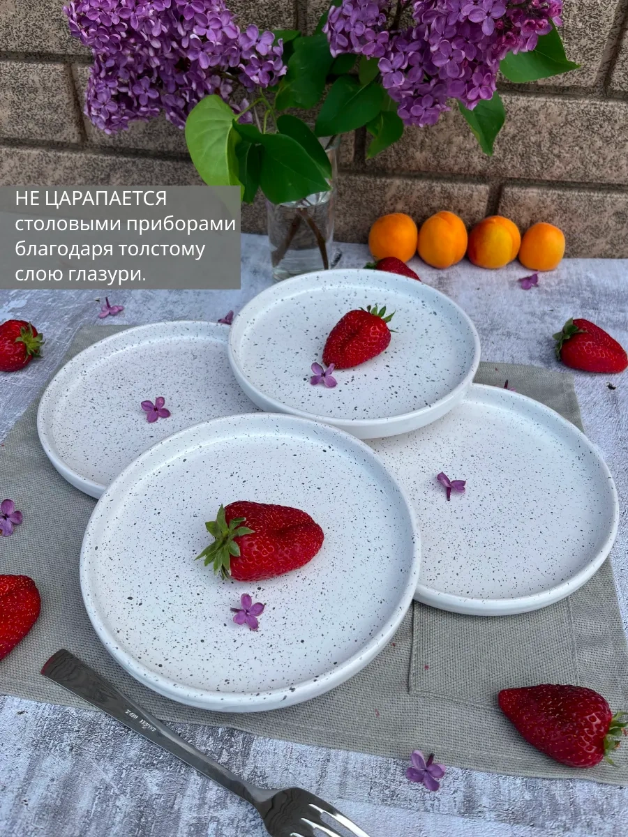 Ylla Kenarlı Tabak Seti 4 Adet 17 Cm 214251031 Beyaz