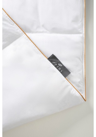 Varol Luxury %90 Gıdık Kaz Tüyü Yorgan Tek Kişilik 155x215 Cm Beyaz