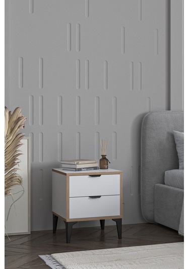 Arden 2 Çekmeceli Komodin Beyaz