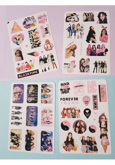 Black Pink Etiket Sticker Set