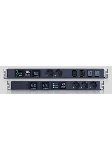 Dorax Metered Pdu Ats 19'' 2x Giriş, 1u, C14 Soketli Giriş Kablolu