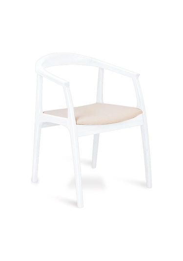 Helsinki Beyaz C Model Bohem Beyaz Ahşap Sandalye