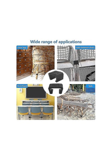 Rattan Mobilya Kelepçesi, Çok Yönlü Rattan Kanepe Kelepçesi, Dayanıklı Dış Mekan Rattan Sandalye Kelepçesi Kart Yuvası 5,25 Cm 8'li Paket Diğer