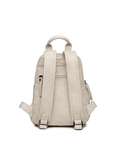 Mini Boy Yıkama Deri Kadın Sırt Çantası 21-k Barcelona 1929 Bej