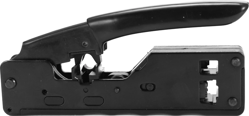 Neevoyu Yüksek Karbon Çelik Multifonksiyon Rj45/rj11/rj12 Ağ Kablosu Presi - Cat7/cat6a/cat6/cat5 Uyumlu, Kaymazsız Kollü, Güvenlik Kilitli Siyah