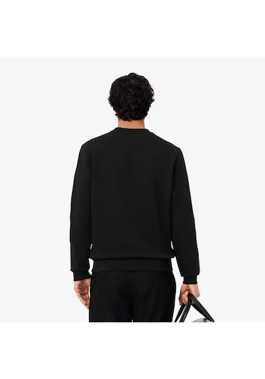 Lacoste Sh9818 Erkek Sweatshirt Siyah