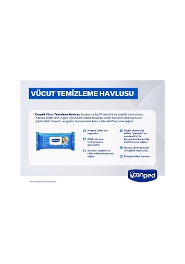 Canped Vücut Temizleme Havlusu 48 Adet X 12 Adet