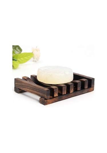 Banyo Aksesuarı Retro Ahşap Lavabo Güverte Dağı Oymak Sabunluk Tutucu Raf