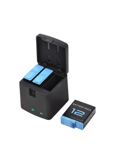 Gajeena Gopro Hero 9/10/11/12 İçin Hızlı Şarj Kutusu Seti - 3 Adet 1800mah Batarya + Usb-c Kablolu Çok Fonksiyonlu Şarj Cihazı