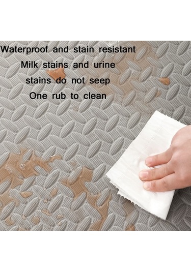 Sones Ev Yapımı Dikiş Yaprak Desenli Kalın Köpük Emekleme Matı, Boyut: 60x1,2 Cm Pembe Pembe