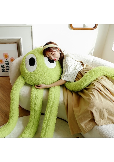 Suntek Magideal Yumuşak Uzun Bacaklar Ahtapot Bebek Dolması Yeşil-1m