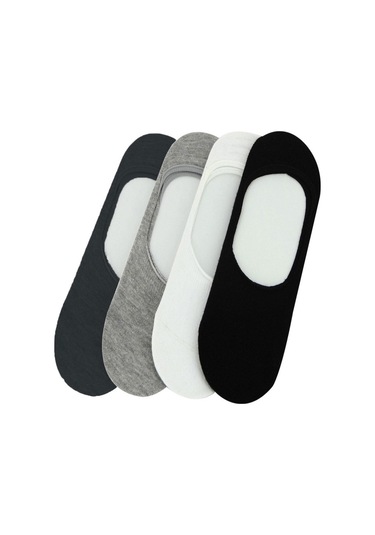 Şirin Erkek Dikişsiz Kaymaz Babet Çorap 6 Lı Paket Asorti Antrasit - Lacivert