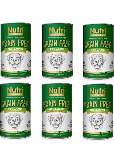 Nutri Canin Tahılsız Kuzu Etli Köpek Konserve 6 x 400 G