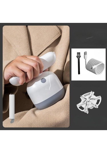 Homyl Elektrikli Hat Sökücü Fuzz Yapışkan Rulo Çok Amaçlı Beyaz