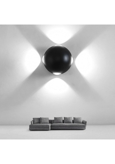 Homyl Duvar Apliği Ev Dekorasyonu Için Duvara Monte Koridor 3000k-sıcak-beyaz Siyah