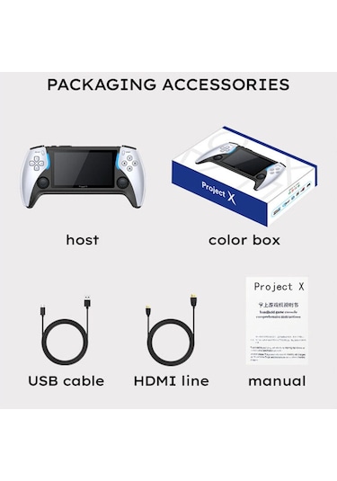 Project X Taşınabilir 4.3" 4K HD Retro Kablosuz Oyun Konsolu