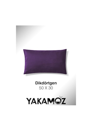 Br Yakamoz Tatlı Mor Rengi Kırlent , Yastık Kılıfı Kadife Görünümlü Velvet Touch Serisi Tatlı Mor